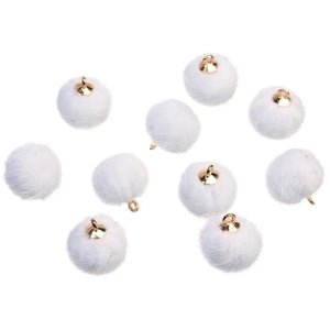 Pompom Ball Bead Charms Pendant Jewelry Making DIY