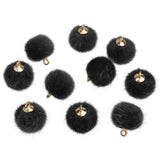 Pompom Balls Fur Ball Charms for DIY Jewelry Making