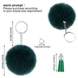 Pompoms Keychain Set - 50 Pom Poms Balls, 50 Tassels, 50 Key Rings