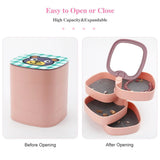 Poncho Jewelry Storage Box Mini Leather Double Layer Organizer