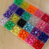 Pony Beads Set 1,900 Pcs 9Mm In 24 Colors