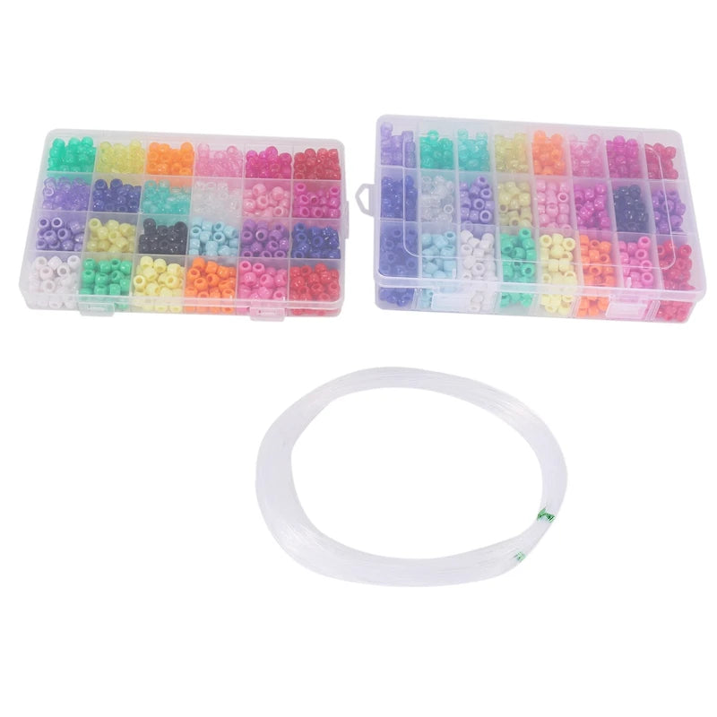 Pony Beads Set 1,900 Pcs 9Mm In 24 Colors