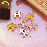 30pcs Pony Charms Mini Metal Enamel Pendants for DIY Making Bracelets