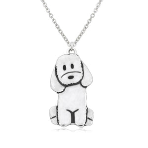 Poodle & Labradoodle Dog Pendant Necklace Stainless Steel Dog Mom Lover Necklace