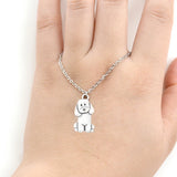 Poodle & Labradoodle Dog Pendant Necklace Stainless Steel Dog Mom Lover Necklace