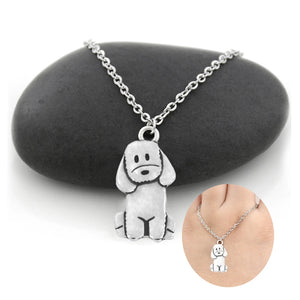 Poodle & Labradoodle Dog Pendant Necklace Stainless Steel Dog Mom Lover Necklace