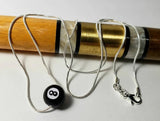 Eight Ball Necklace Y2k 90s Charm Men Women Beaded Jewelry