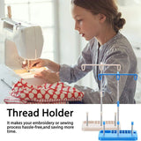 Poolin Thread Stand for Embroidery Machine 3 Spools Holder Sewing Accessories