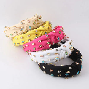 Knot Rice Bead Headband Baroque Fabric Head Ladies Hair