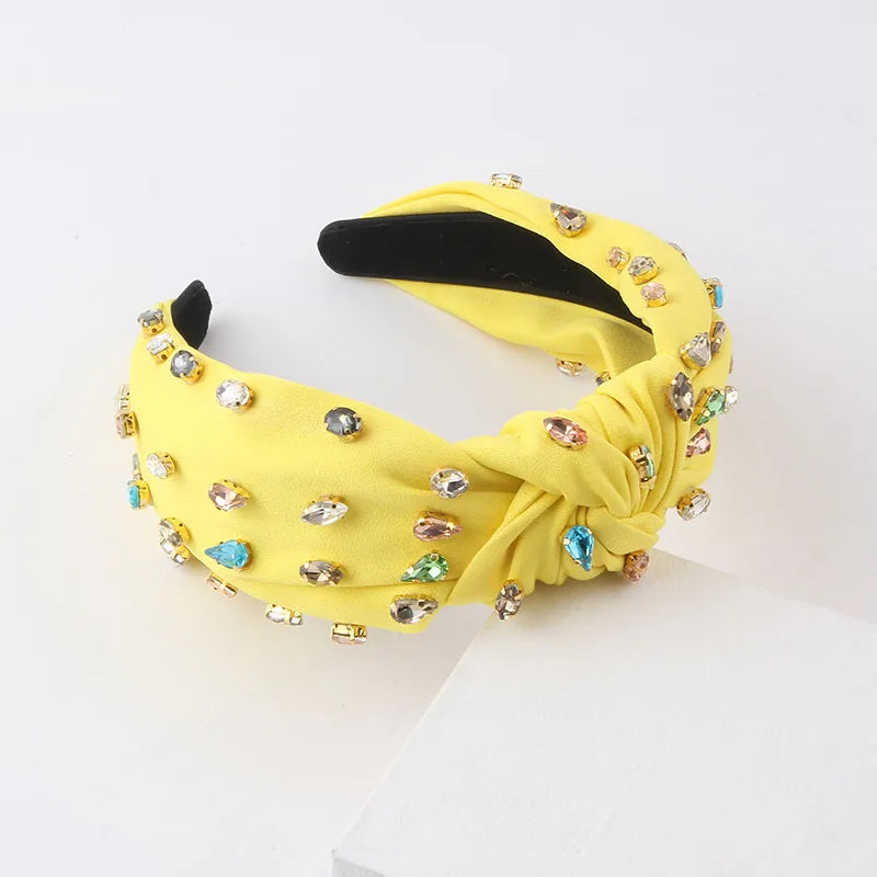 Knot Rice Bead Headband Baroque Fabric Head Ladies Hair