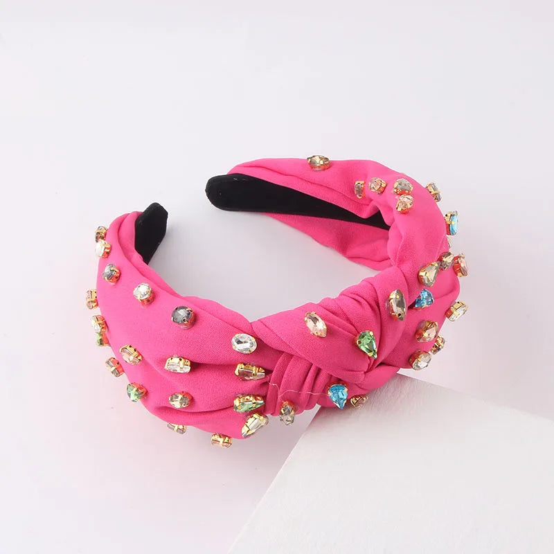 Knot Rice Bead Headband Baroque Fabric Head Ladies Hair