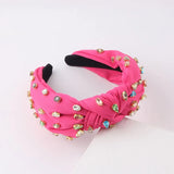 Knot Rice Bead Headband Baroque Fabric Head Ladies Hair