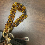 Acrylic Link Chain Leather Tassel Phone Charm Key Chain