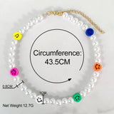 Smiling Face Pearl Necklace for Girls