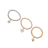 Popcorn Chain Bracelet Alloy with Heart Shaped Pendant