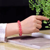 Rainbow Quartz Bracelet Popcorn Crystal Dot Decorative Stone Ladies Heal