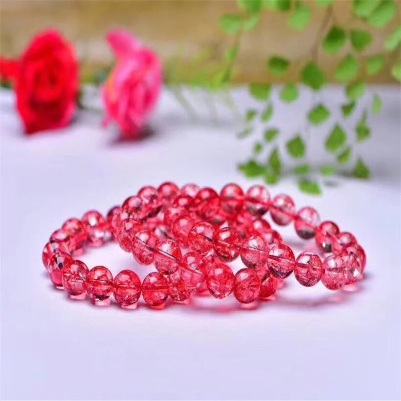 Rainbow Quartz Bracelet Popcorn Crystal Dot Decorative Stone Ladies Heal