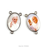 Catholic Rosary Centerpiece Pope Francesco & John II