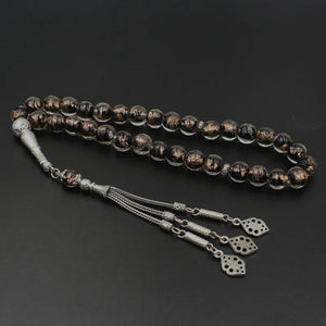 10mm Nostalgic Rosary Bracelet Tassel Pendant 33 Beads Islamic Muslim Worship
