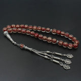 10mm Nostalgic Rosary Bracelet Tassel Pendant 33 Beads Islamic Muslim Worship