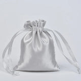10pcs Satin Jewelry Pouches Drawstring Bag Polishing Cosmetics Storage Gift Bag