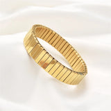 12mm Stainless Steel Stretch Watch Band Silver Metal Bracelet