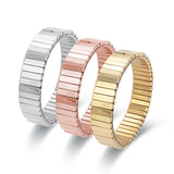 12mm Stainless Steel Stretch Watch Band Silver Metal Bracelet