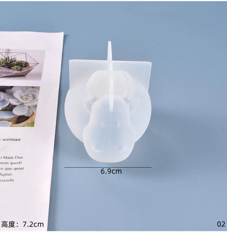 3D Cow UV Resin Molds Jewelry Handcraft Epoxy Moulds