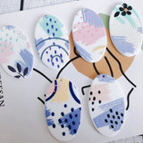 Funny Graffiti Dot Oval Acrylic Droplet Earrings