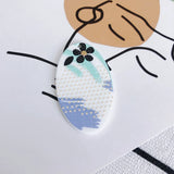 Funny Graffiti Dot Oval Acrylic Droplet Earrings