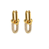 Women's Water Drop Charm Earrings Pendant Stainless Steel Punk