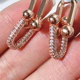 Women's Water Drop Charm Earrings Pendant Stainless Steel Punk