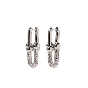 Women's Water Drop Charm Earrings Pendant Stainless Steel Punk