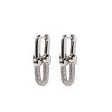 Women's Water Drop Charm Earrings Pendant Stainless Steel Punk