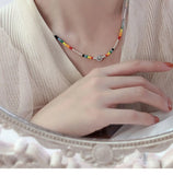 925 Silver Smile Necklace For Women Fine Jewelry