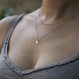 925 Silver Double Layer Necklace Pendant Choker Gift Women's Jewelry