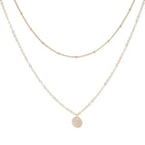 925 Silver Double Layer Necklace Pendant Choker Gift Women's Jewelry