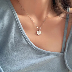 925 Silver Heart Necklace Fine Jewelry Wedding Party Birthday