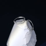 925 Silver Circle Hoop Earrings Sparkling Frosted Women's Jewelry