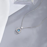 925 Silver Love Necklace Heart Pendant Chain Birthday Gift Women