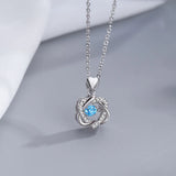 925 Silver Love Necklace Heart Pendant Chain Birthday Gift Women