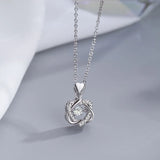 925 Silver Love Necklace Heart Pendant Chain Birthday Gift Women