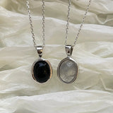 925 Silver Opal Necklace for Women