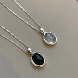 925 Silver Opal Necklace for Women