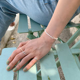 925 Silver Pearl Bracelet Love Charm Birthday Gift For Women's Jewelry