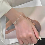 925 Silver Pearl Charm Bracelet for Women