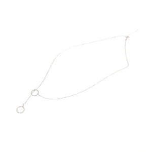 925 Silver Circle Pendant Necklace for Party Wedding