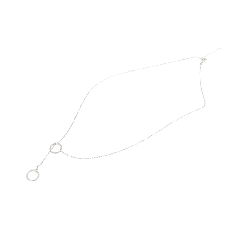 925 Silver Circle Pendant Necklace for Party Wedding