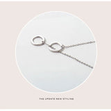 925 Silver Circle Pendant Necklace for Party Wedding