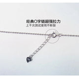 925 Silver Circle Pendant Necklace for Party Wedding
